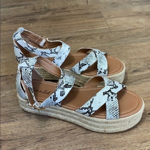 Snakeskin Espadrille Sandals
